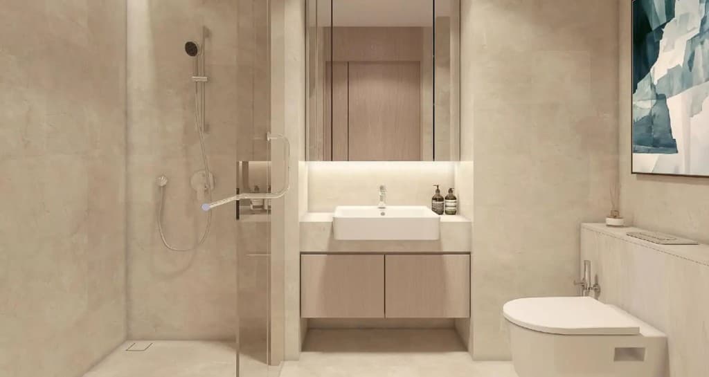 The Views by Ardee bathroom interior, Al Marjan Island