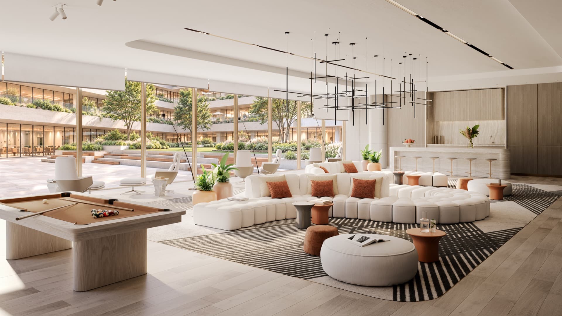 Business centre at The Yards Plaza, City of Arabia, Dubai