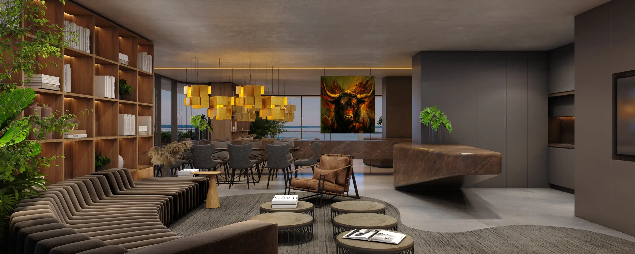 Tonino Lamborghini Residences, Al Marjan infinity pool terrace, Al Marjan Island