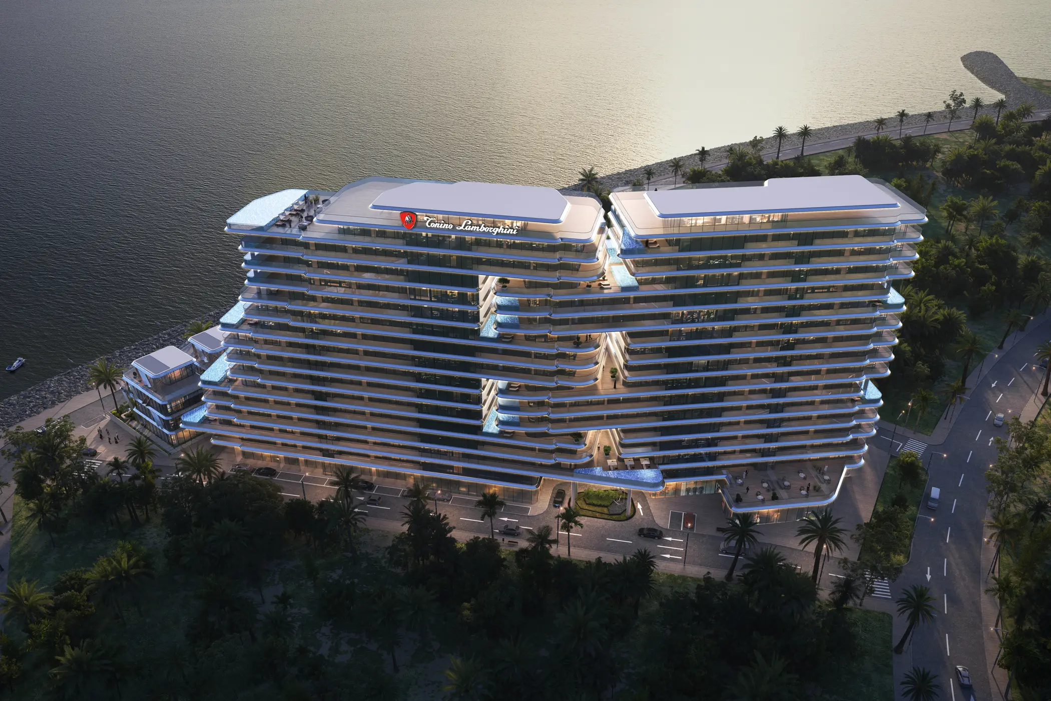 Tonino Lamborghini Residences, Al Marjan private beach, Al Marjan Island