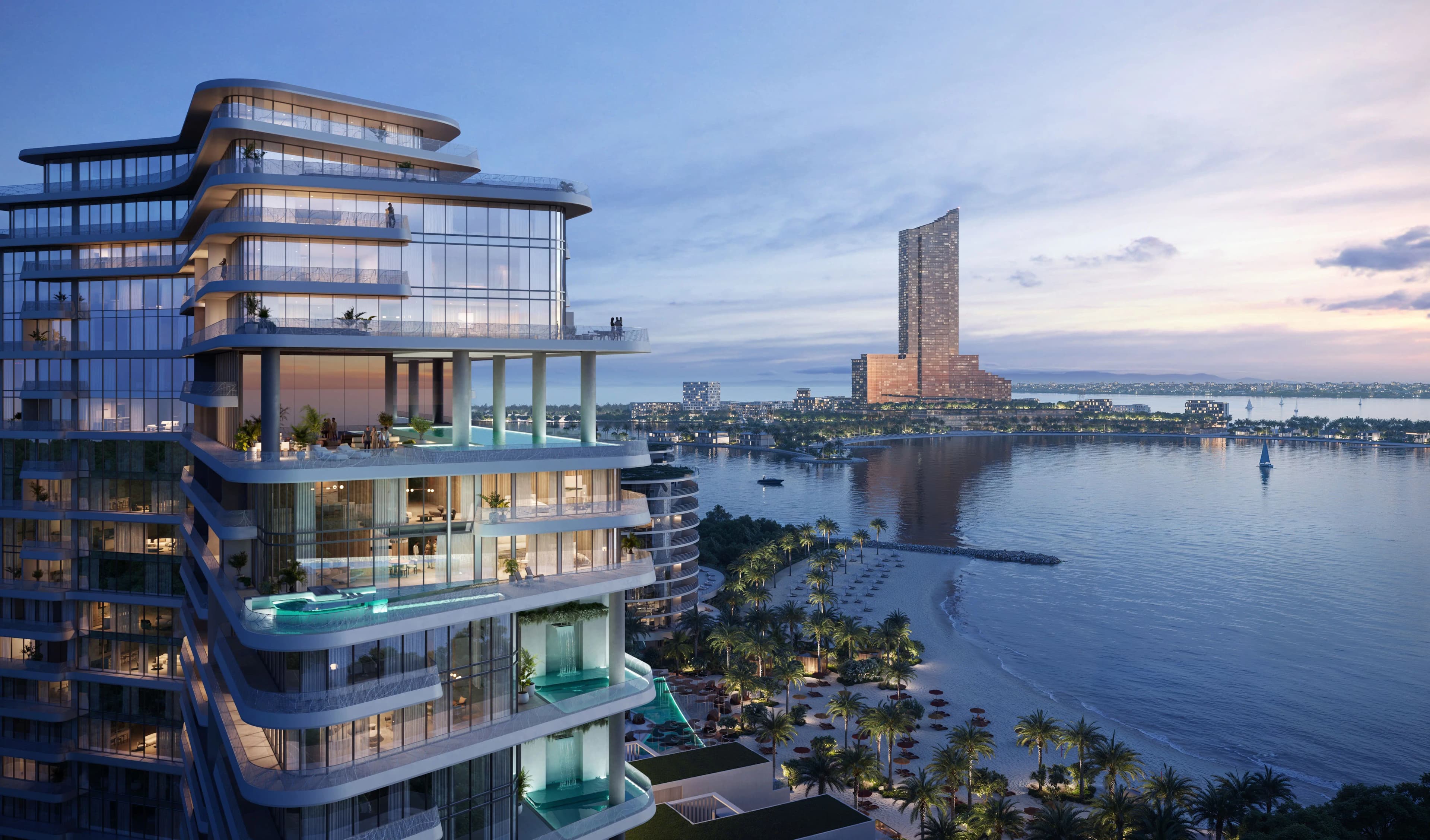 Static map for W Hotel & Residences, Al Marjan on Al Marjan Island. Not live navigation.