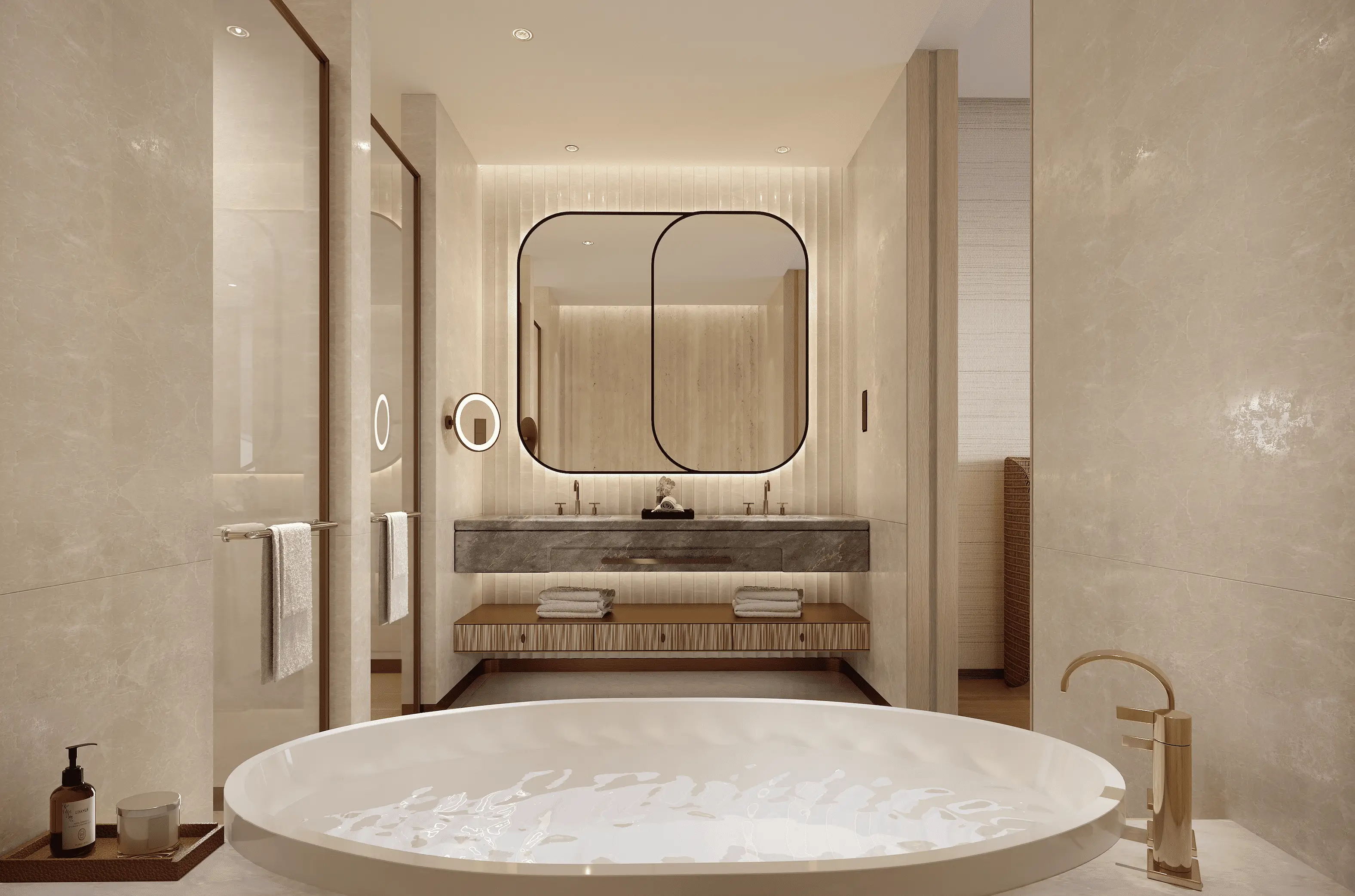 Bedroom interior at W Hotel & Residences, Al Marjan