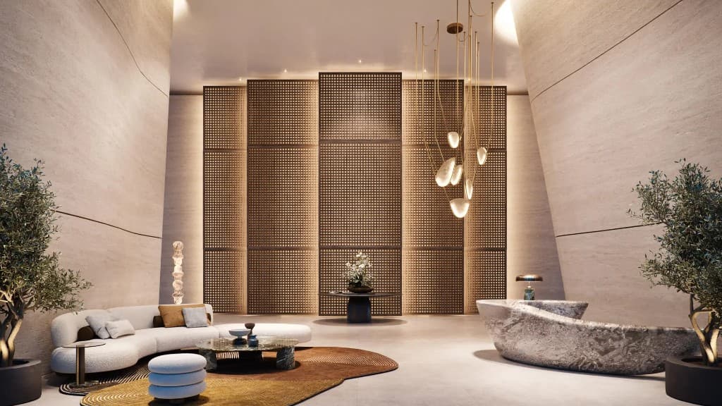 W Residences by Taraf at Al Maryah Island arrival lobby in Abu Dhabi