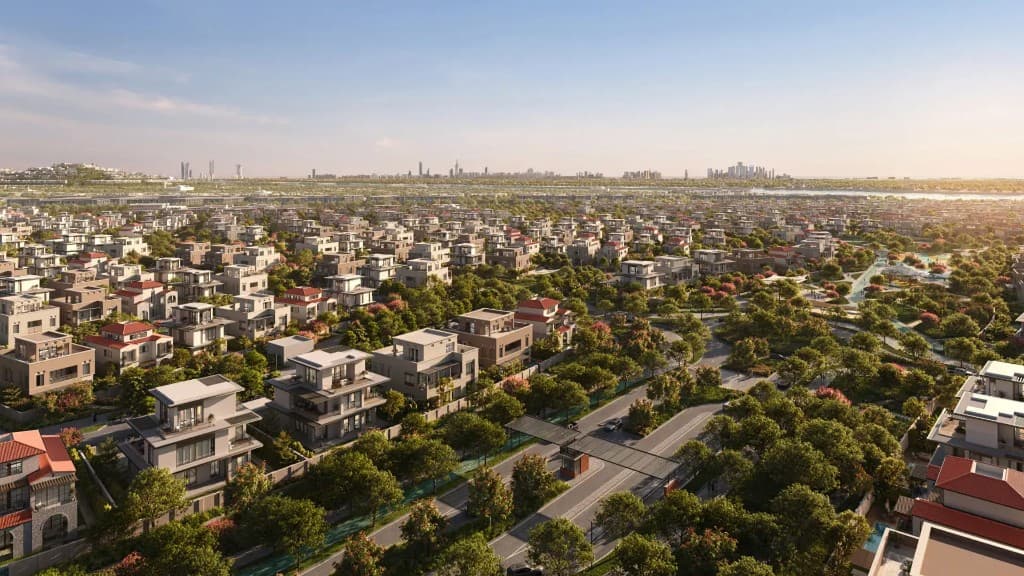 Wadeem Gardens by Modon masterplan aerial view, Hudayriyat Island Abu Dhabi