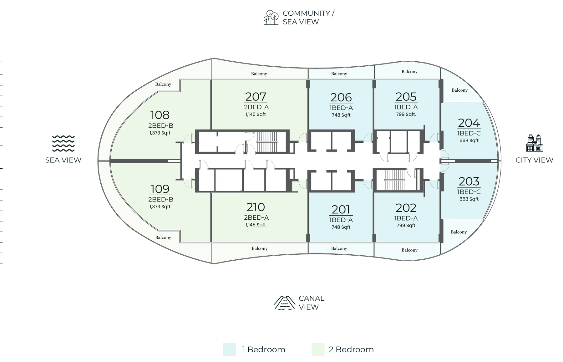 Floors 2 to 10 plate
