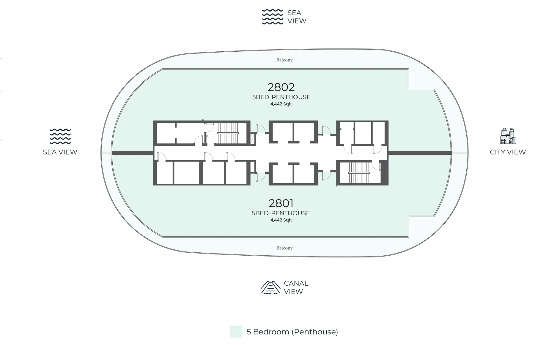 Floor 38 penthouse plate