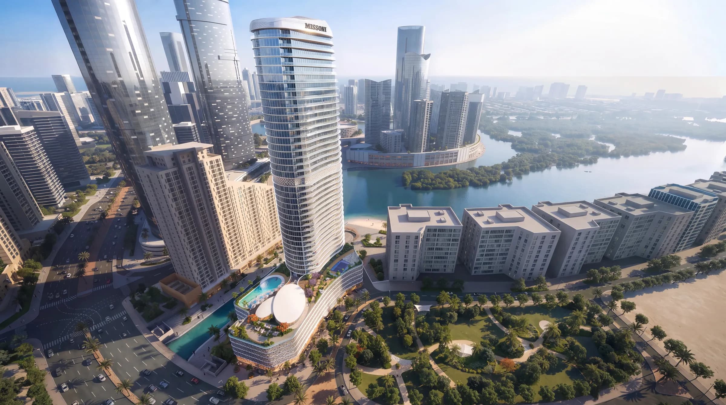 Waterfront by Missoni tower on the Al Reem Island beach