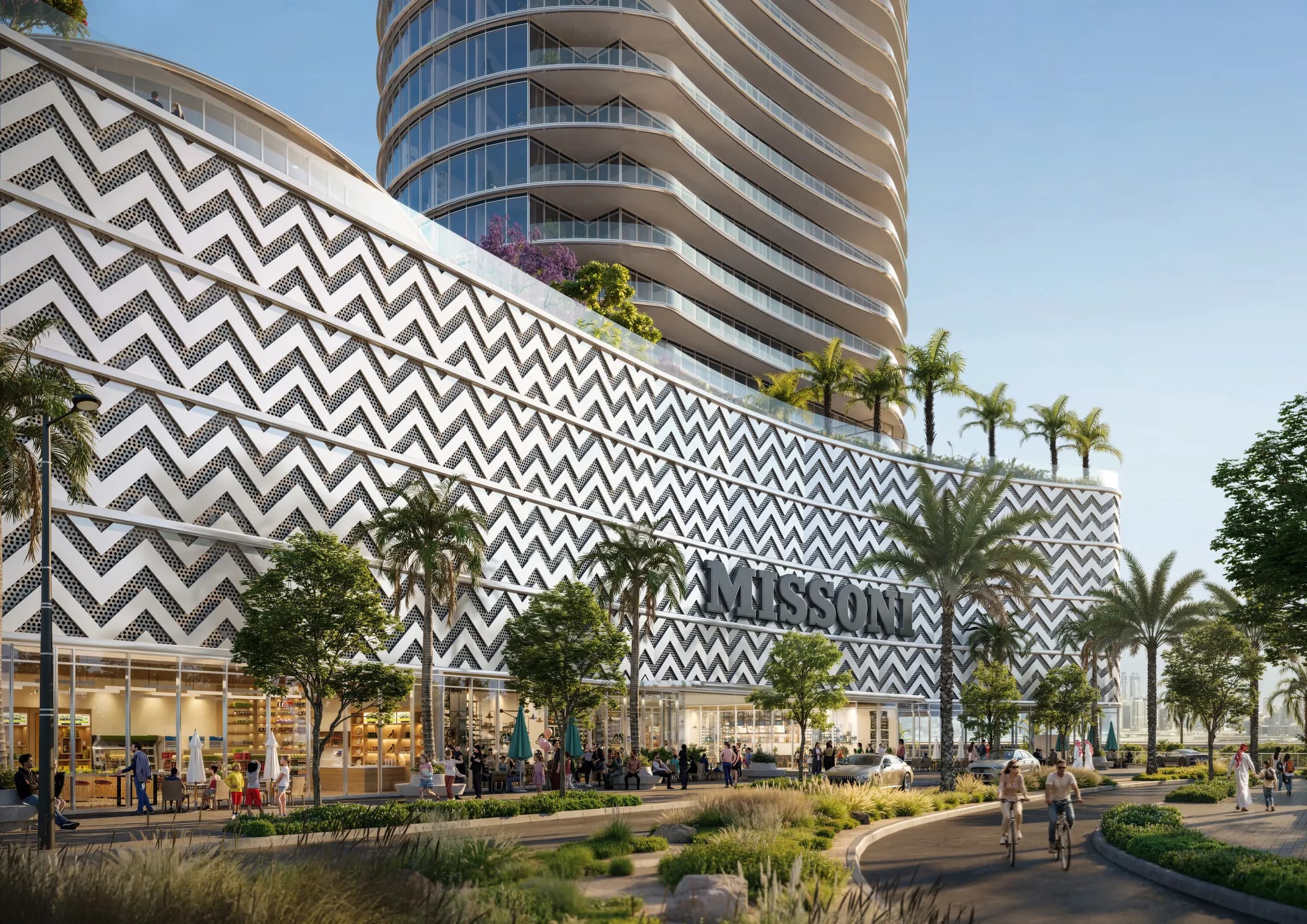 Zigzag facade of Waterfront by Missoni
