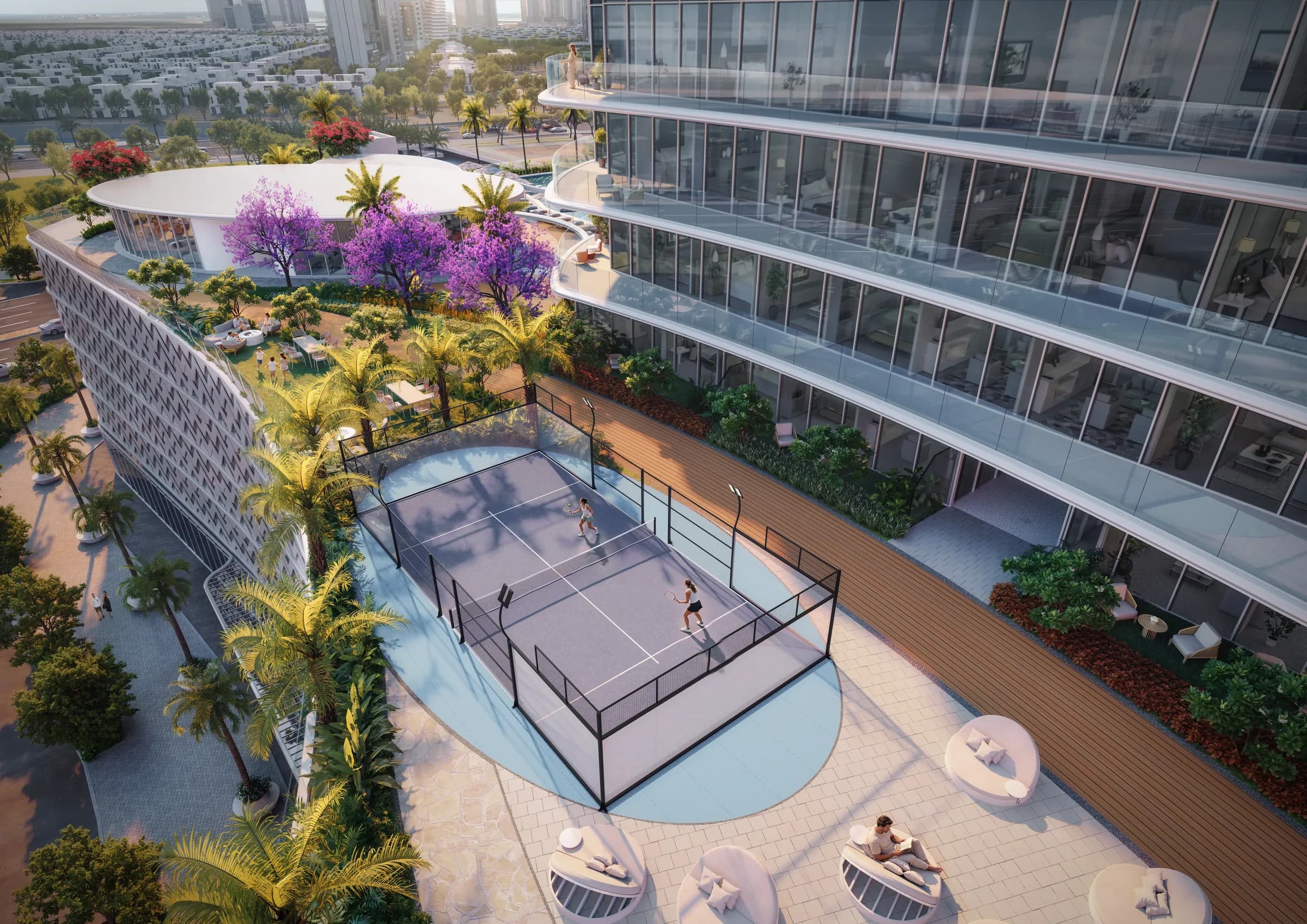 Padel court from above