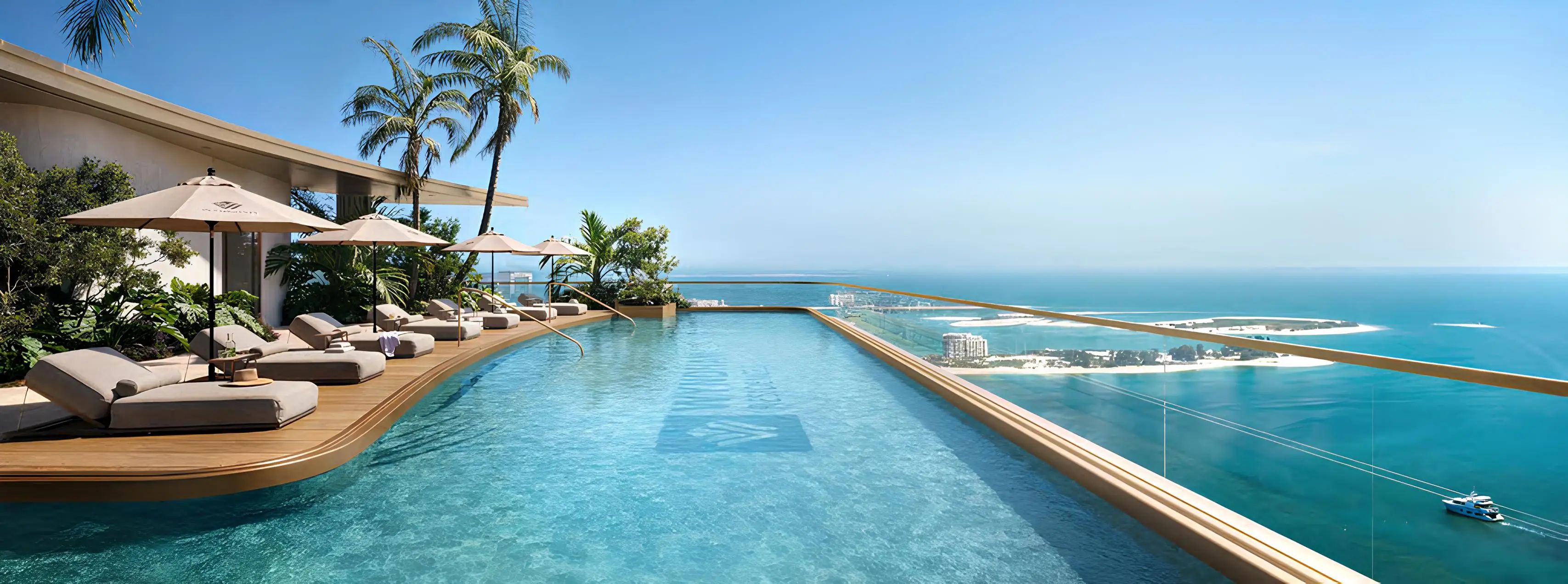 Wyndham Residences Al Marjan Island, Al Marjan infinity pool terrace, Al Marjan Island