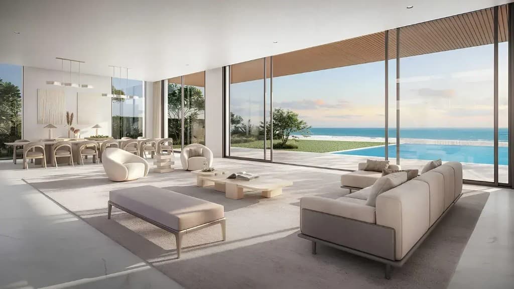 Waterway terrace at Y Views at Bayn, ORA villas in Ghantoot, Abu Dhabi
