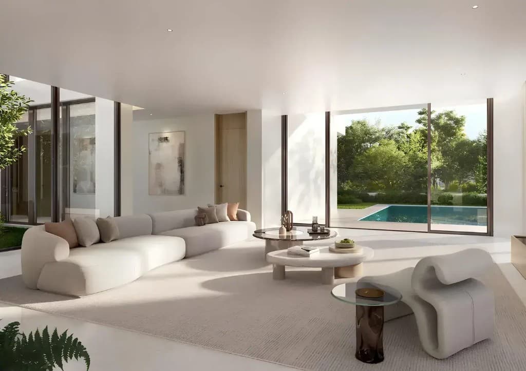 Garden and green outlook at Y Views at Bayn, ORA villas in Ghantoot, Abu Dhabi