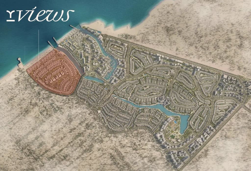 Static BAYN masterplan showing Y Views at Bayn in Ghantoot, Abu Dhabi, not live navigation